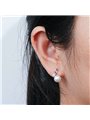 Orecchini Luce di Perla a nodo in argento S925 con zircone