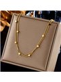 Collana Geometric Twin Doppio Filo Snake con Cubi Dorati