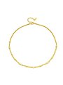 Collana Geometric Twin Doppio Filo Snake con Cubi Dorati