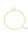 Collana Geometric Twin Doppio Filo Snake con Cubi Dorati