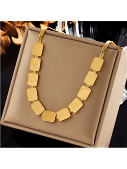 Collana Urban Shield Girocollo Flat Snake con Placche Gold