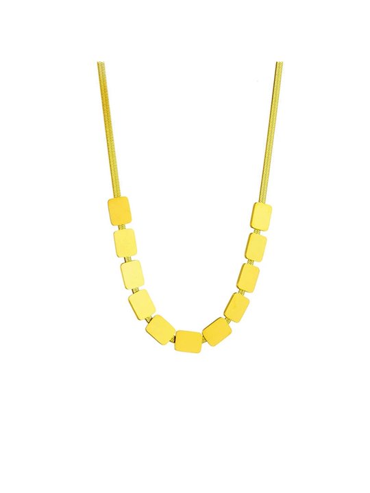 Collana Urban Shield Girocollo Flat Snake con Placche Gold