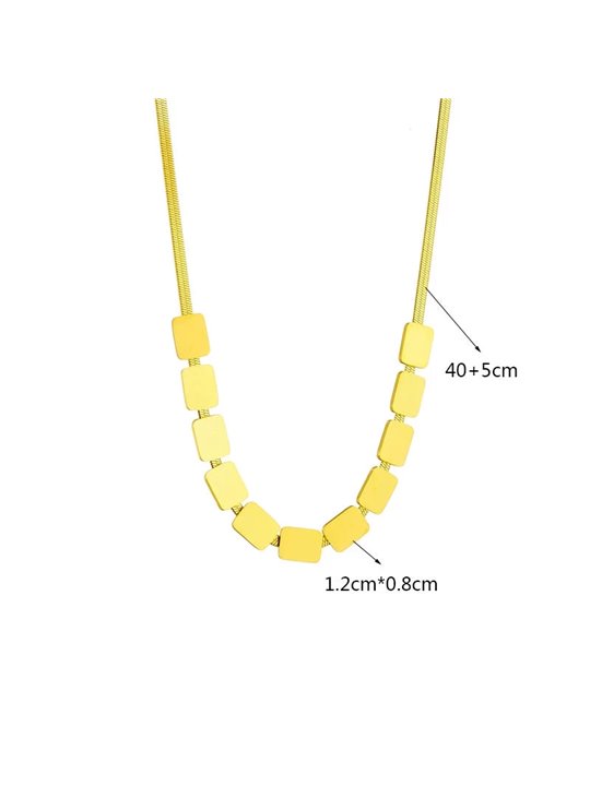 Collana Urban Shield Girocollo Flat Snake con Placche Gold