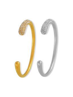 Bracciale Rigido Everlasting Sparkle Acciaio Titanio e Strass