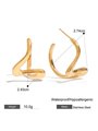 Orecchini Fluid Curve Cerchi Astratti Acciaio Inossidabile