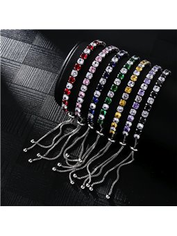 Bracciale Tennis Chroma Elegance con Zirconi Colorati