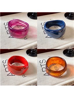 Bracciale rigido Pop Wave stile chunky in acrilico vibrante