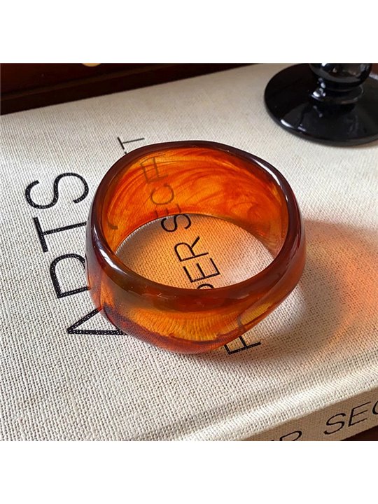 Bracciale rigido Pop Wave stile chunky in acrilico vibrante