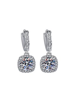 Orecchini pendenti Royal Halo con pavé di zirconi brillanti