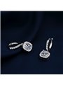 Orecchini pendenti Royal Halo con pavé di zirconi brillanti