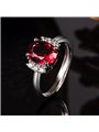Anello solitario Royal Velvet in rame placcato platino