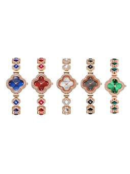 Orologio gioiello Lucky Clover con cristalli e movimento quartz