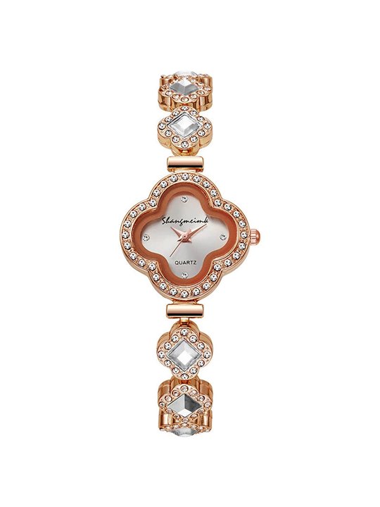 Orologio gioiello Lucky Clover con cristalli e movimento quartz