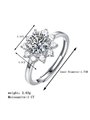 Anello solitario Stellar Bloom in argento 925 e moissanite