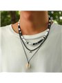 Collana multilivello Ocean Soul con conchiglia e coda di balena