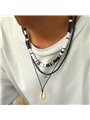 Collana multilivello Ocean Soul con conchiglia e coda di balena