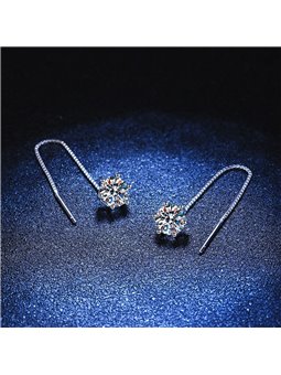 Orecchini Sparkling Halo dal design moderno in rame e zirconi