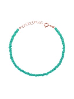 Bracciale con perline turchese in argento 925