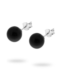 Orecchini con perla nera in argento 925