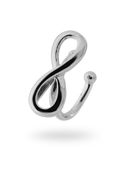Orecchino ear cuff con infinito in argento 925
