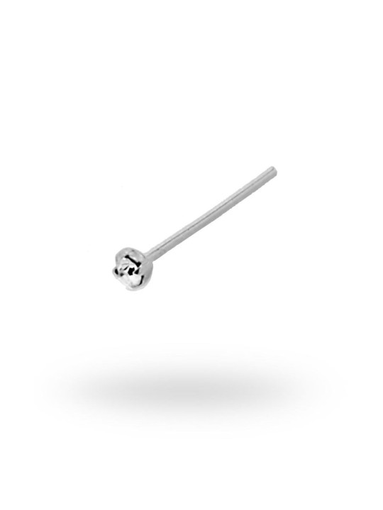 Piercing naso chiodino a griffe con zircone bianco 1.4 mm in argento 925