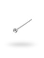 Piercing naso chiodino a griffe con zircone bianco 1.4 mm in argento 925