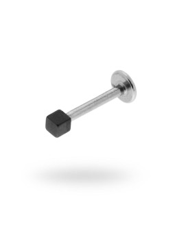 Body piercing labret mm 11 con cubo nero mm 2 in acciaio chirurgico