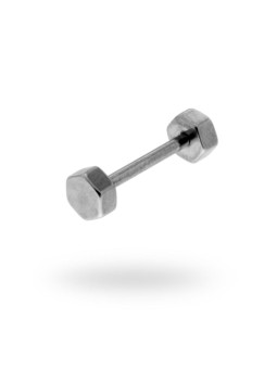 Body piercing barbell mm 14.5 con bulloni mm 4 in acciaio chirurgico