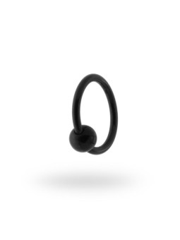 Body piercing cerchio mm 12 con pallina mm 4 colore nero in acciaio chirurgico