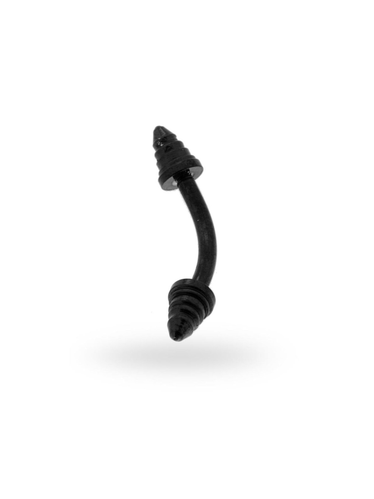 Body pearcing banana mm 17 con coni mm 3 in acciaio chirurgico nero